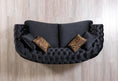 Cargar la imagen en la vista de la galería, Victoria Velvet Sofa Set 2PC - Black