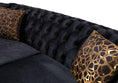 Cargar la imagen en la vista de la galería, Victoria Velvet Sofa Set 2PC - Black