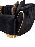 Cargar la imagen en la vista de la galería, Victoria Velvet Sofa Set 2PC - Black
