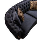 Cargar la imagen en la vista de la galería, Victoria Velvet Sofa Set 2PC - Black