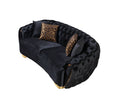 Cargar la imagen en la vista de la galería, Victoria Velvet Sofa Set 2PC - Black