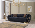 Cargar la imagen en la vista de la galería, Victoria Velvet Sofa Set 2PC - Black