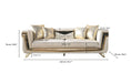 Cargar la imagen en la vista de la galería, Anica Ivory Velvet Sofa 92 & Loveseat 76