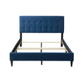 Load image into Gallery viewer, Dura Bed Frame with Button Tufted Headboard - Blue