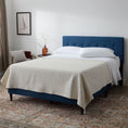 Load image into Gallery viewer, Dura Bed Frame with Button Tufted Headboard - Blue