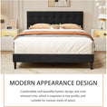Load image into Gallery viewer, Dura Bed Frame with Button Tufted Headboard - Black