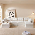 Cargar la imagen en la vista de la galería, HOMARY U-SHAPE Tufted Velvet Convertible Modular Sectional 7 Seater