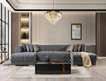 Load image into Gallery viewer, Ariana Gray Velvet Double Chaise 138" Sectional