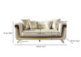 Cargar la imagen en la vista de la galería, Anica Ivory Velvet Sofa 92 & Loveseat 76