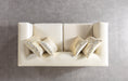 Cargar la imagen en la vista de la galería, Anica Ivory Velvet Sofa 92 & Loveseat 76