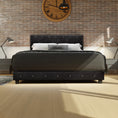 Load image into Gallery viewer, Adana Black Velvet Bed With Diamonds