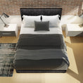 Load image into Gallery viewer, Adana Black Velvet Bed With Diamonds