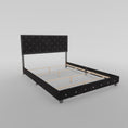 Load image into Gallery viewer, Adana Black Velvet Bed With Diamonds