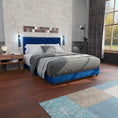 Load image into Gallery viewer, Adana Blue Velvet Bed With Diamonds