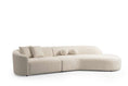 Cargar la imagen en la vista de la galería, Cloe Ivory Boucle Curved Sectional