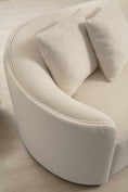 Cargar la imagen en la vista de la galería, Cloe Ivory Boucle Curved Sectional
