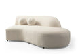 Cargar la imagen en la vista de la galería, Cloe Ivory Boucle Curved Sectional
