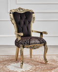 Cargar la imagen en la vista de la galería, Royal Black/Gold Dining Table With 8 Chairs