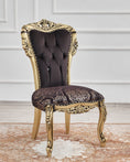 Cargar la imagen en la vista de la galería, Royal Black/Gold Dining Table With 8 Chairs