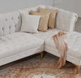 Load image into Gallery viewer, Venna Ivory Velvet Sectional