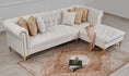 Load image into Gallery viewer, Venna Ivory Velvet Sectional
