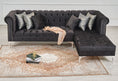 Load image into Gallery viewer, Venna Black Velvet Sectional