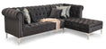 Load image into Gallery viewer, Venna Black Velvet Sectional