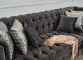 Load image into Gallery viewer, Venna Black Velvet Sectional