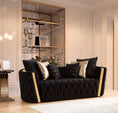 Cargar la imagen en la vista de la galería, Fanci Black Velvet Sofa & Loveseat