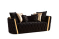 Cargar la imagen en la vista de la galería, Fanci Black Velvet Sofa & Loveseat