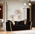 Cargar la imagen en la vista de la galería, Fanci Black Velvet Sofa & Loveseat