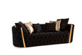 Cargar la imagen en la vista de la galería, Fanci Black Velvet Sofa & Loveseat
