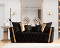 Cargar la imagen en la vista de la galería, Fanci Black Velvet Sofa & Loveseat