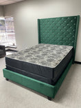 Load image into Gallery viewer, Mersin Green Upholstered Velvet Bed