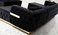 Load image into Gallery viewer, Jester Velvet Black Double Chaise Sectional