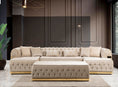 Load image into Gallery viewer, Jester Velvet Cream Double Chaise Sectional