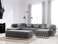 Load image into Gallery viewer, Jester Velvet Gray Double Chaise Sectional