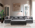 Load image into Gallery viewer, Jester Velvet Gray Double Chaise Sectional