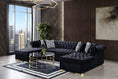 Load image into Gallery viewer, Lauren Velvet Black Double Chaise Sectional