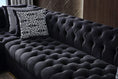 Load image into Gallery viewer, Lauren Velvet Black Double Chaise Sectional