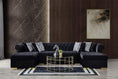 Load image into Gallery viewer, Lauren Velvet Black Double Chaise Sectional