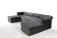 Load image into Gallery viewer, Lauren Velvet Gray Double Chaise Sectional