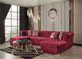 Load image into Gallery viewer, Lauren Velvet Maroon Double Chaise Sectional