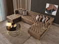 Load image into Gallery viewer, Lauren Velvet Mocha Double Chaise Sectional