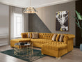 Load image into Gallery viewer, Lauren Velvet Mustard Double Chaise Sectional