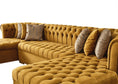 Load image into Gallery viewer, Lauren Velvet Mustard Double Chaise Sectional