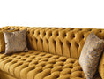 Load image into Gallery viewer, Lauren Velvet Mustard Double Chaise Sectional