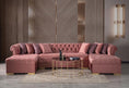 Cargar la imagen en la vista de la galería, Lauren Velvet Pink Double Chaise Sectional