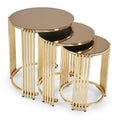 Load image into Gallery viewer, Narin Gold Side Coffee Table 3PC