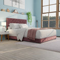 Load image into Gallery viewer, Adana Pink Velvet Bed With Diamonds